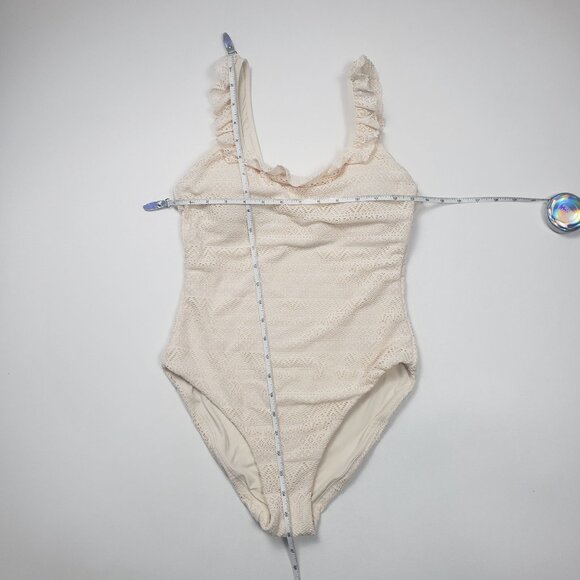 Andie Swim The Hydra One Piece Women’s Size Small Vanilla Crochet Lace Swimsuit - Picture 4 of 16